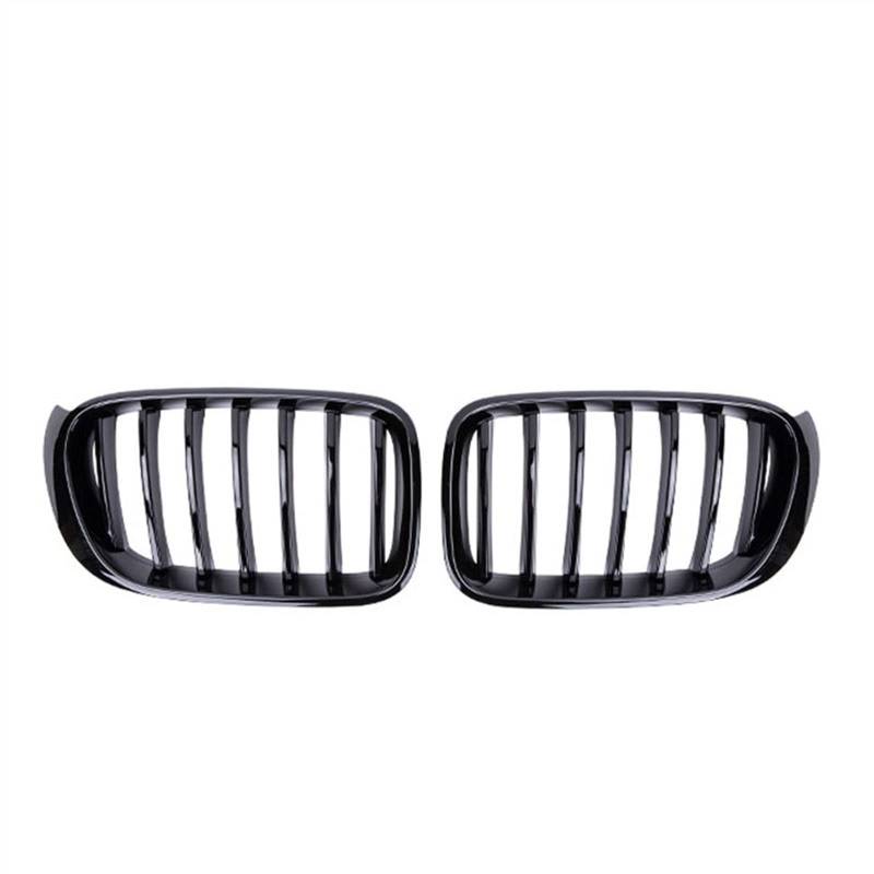 GYTTAK NierenGrill Kompatibel Mit X3 F25 X4 F26 2014 2015 2016 2017 Nierengitter Lufteinlassgrill Auto-Frontgitter Stoßstangenhaube Netzobergitterabdeckung(Gloss Black) von GYTTAK