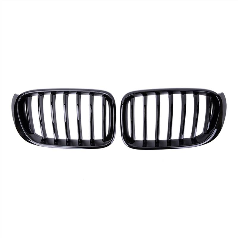 GYTTAK NierenGrill Kompatibel Mit X3 X4 F25 F26 2014 2015 2016 2017 Auto Snap-on Front Nierengitter Lufteinlass Grill Stoßstange Haube(Gloss Black) von GYTTAK