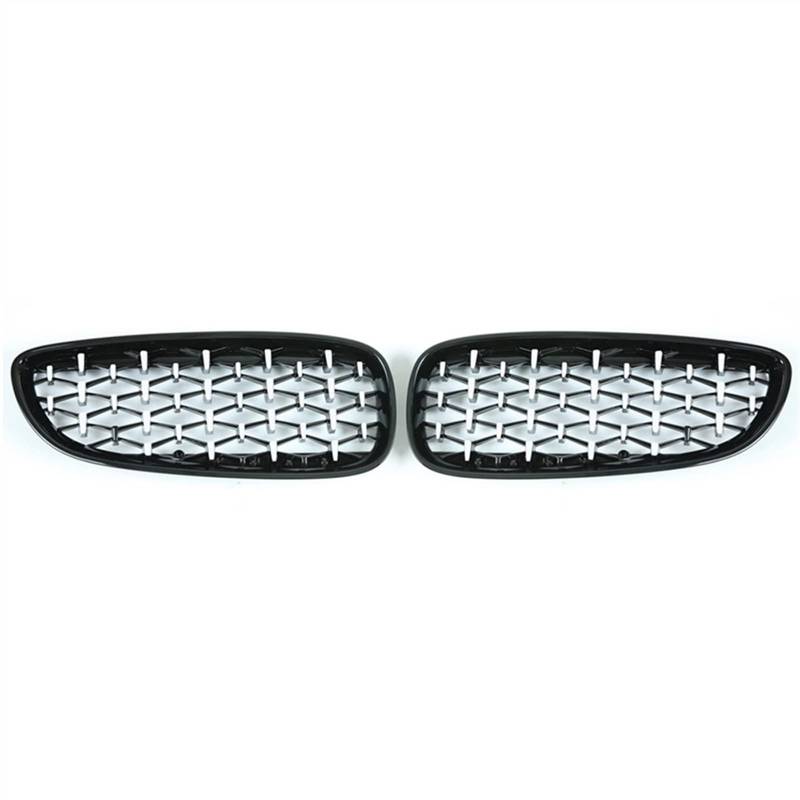 GYTTAK NierenGrill Kompatibel Mit Z4 E89 2009 2010 2011 2012 2013 2014 2015 2016 Nierengitter Lufteinlass Grill Auto Frontgitter Stoßstange Haube Obere Gitterabdeckung(Silver Black) von GYTTAK