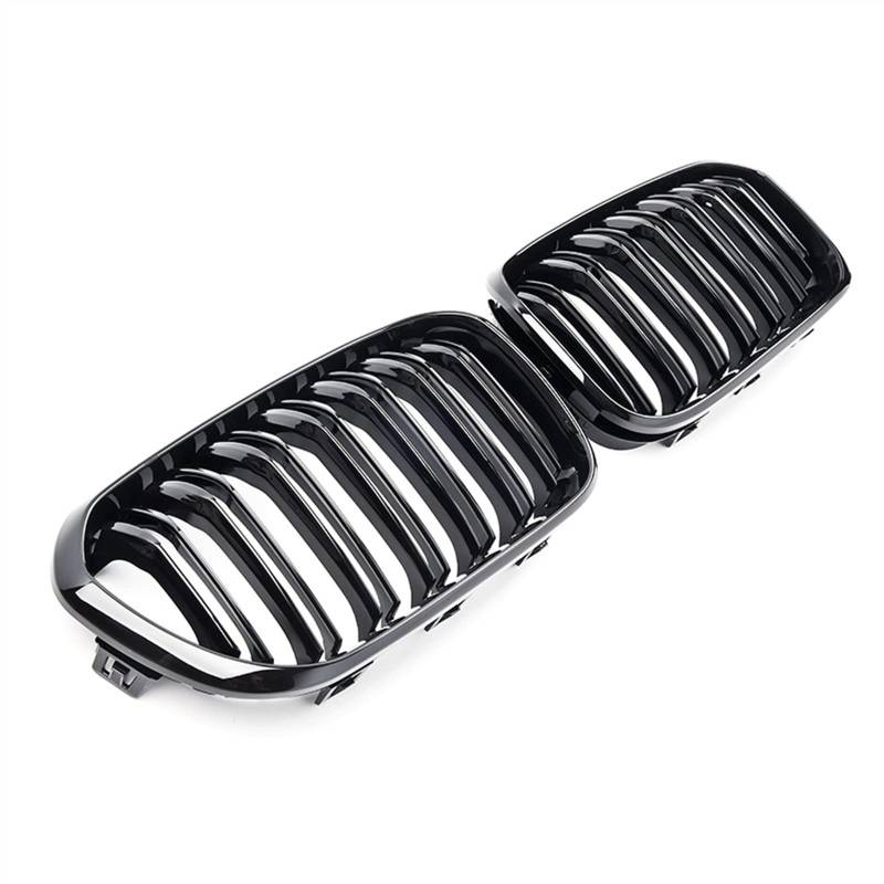GYTTAK NierenGrill Kompatibel mit F20 F21 2015 2016 2017 2018 Auto Niere Grill Stoßstange Front Lufteinlass Grill Obere Grillabdeckung Doppellamellengrill(Gloss Black) von GYTTAK