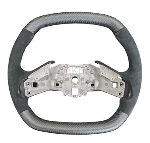 GYTTAK Sportlenkräder Kompatibel Mit Chevrolet C8 Für Corvette Z51 Z06 2019 2020 2021 2022 2023 2024 Carbonfaser-Lenkrad, Ersatz-Auto-Rennrad Mit Heizung(Style-2) von GYTTAK