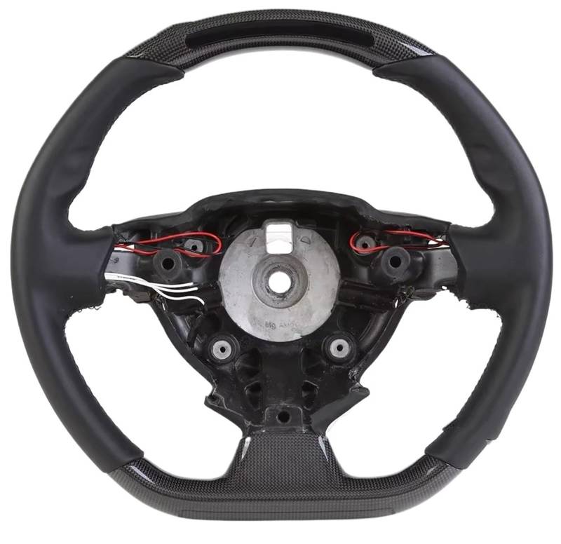 GYTTAK Sportlenkräder Kompatibel Mit Ferrari 458 488 F12 LCD-Lenkrad Aus Kohlefaser, Rennsport-Lenkrad, Auto-Innenausstattung(Black) von GYTTAK