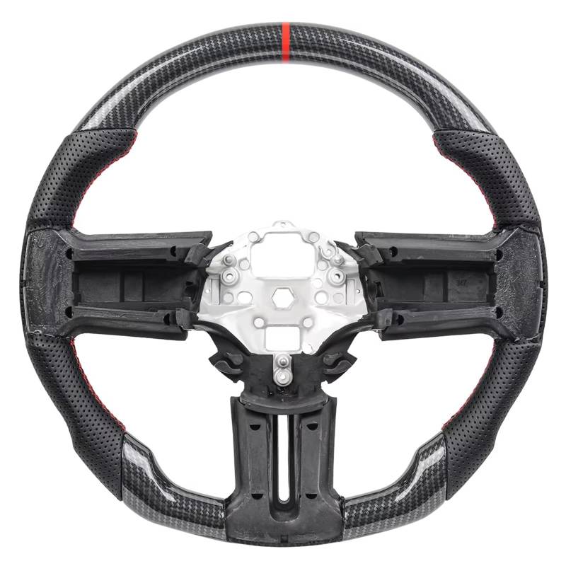 GYTTAK Sportlenkräder Kompatibel Mit Ford Für Mustang 2010 2011 2012 2013 2014, Carbonfaser-Sportlenkrad, Rennrad-Ersatz-Autozubehör von GYTTAK