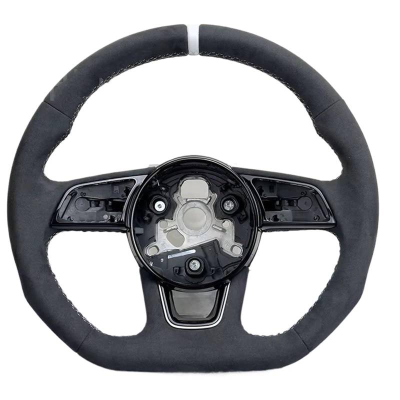 GYTTAK Sportlenkräder Kompatibel Mit Für A3 A4 A5 S3 S4 S5 2020 2021 2022 2017 2018 2019 Sportlenkrad Vollperforiertes Halbperforiertes Lenkrad(RS Logo Without Hole) von GYTTAK