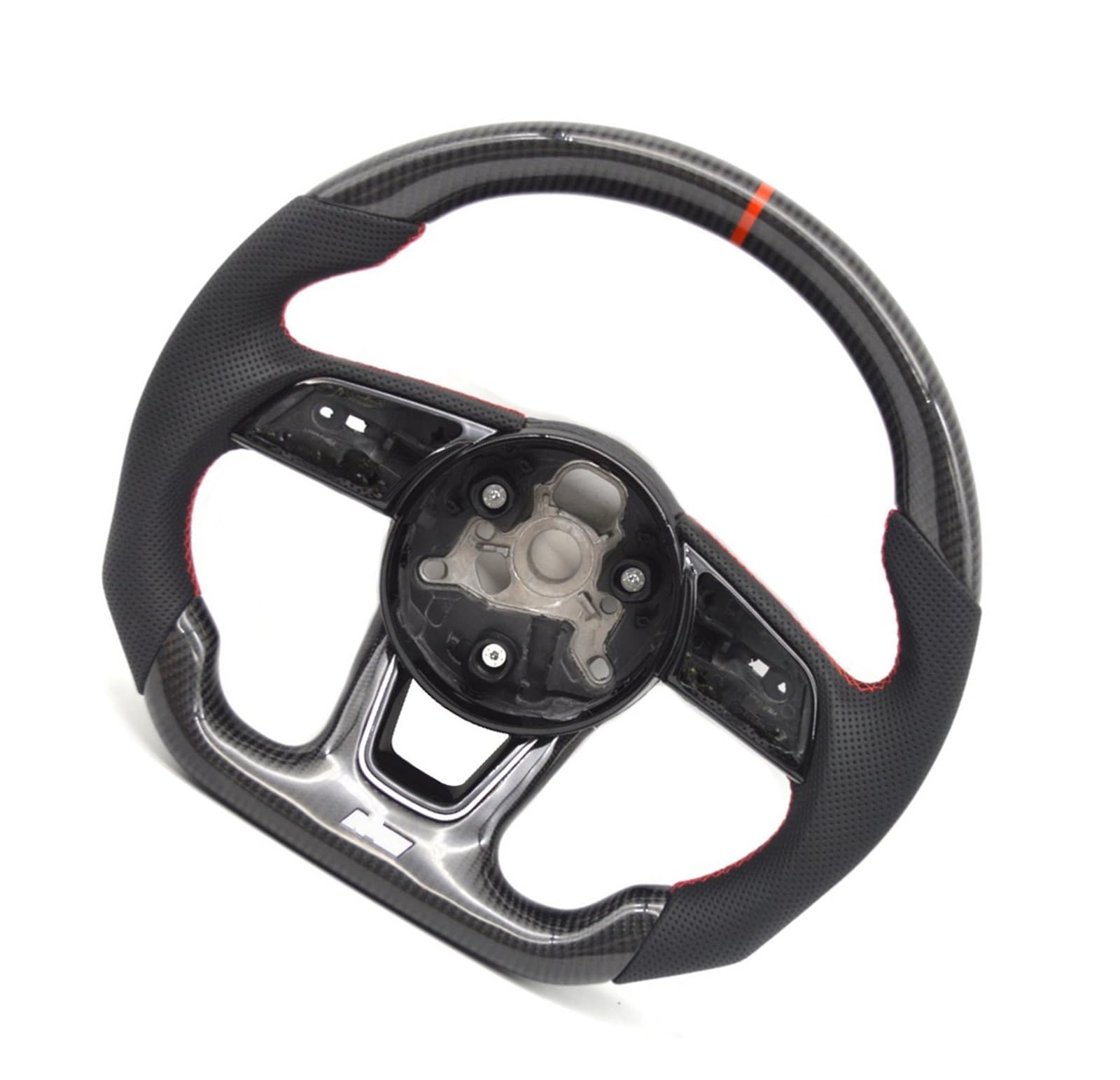 GYTTAK Sportlenkräder Kompatibel Mit Für A3 A4 B9 A5 S3 S4 S5 RS3 RS4 RS5 2017 2018 2019 2020 2021 Autosport-Lenkräder Modifikation Autozubehör(Multi-Colored,RS Logo 4) von GYTTAK