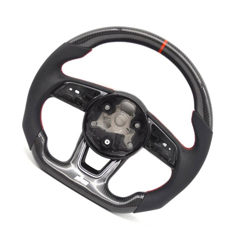 GYTTAK Sportlenkräder Kompatibel Mit Für A3 A4 B9 A5 S3 S4 S5 RS3 RS4 RS5 2017 2018 2019 2020 2021 Autosport-Lenkräder Modifikation Autozubehör(Multi-Colored,RS Logo 4) von GYTTAK