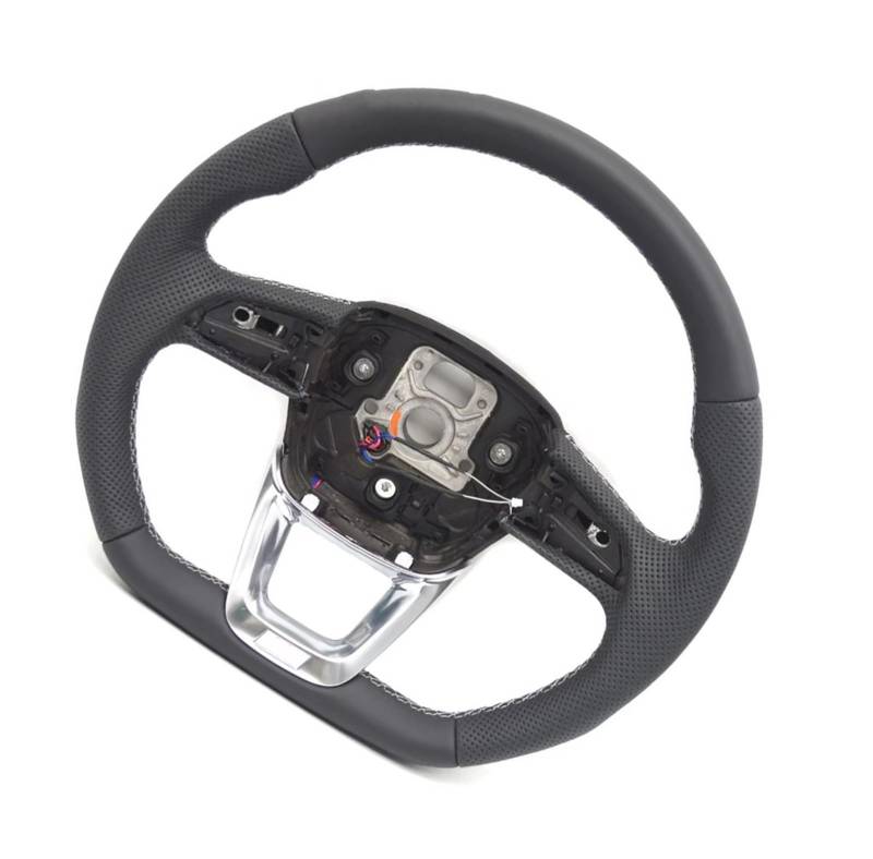 GYTTAK Sportlenkräder Kompatibel Mit Für Q5 FY Q7, Halbperforiertes, Multifunktionales Auto-Sportlenkrad Mit Flachem Boden Und Beheizter Innenraummodifikation(RS Logo 2) von GYTTAK