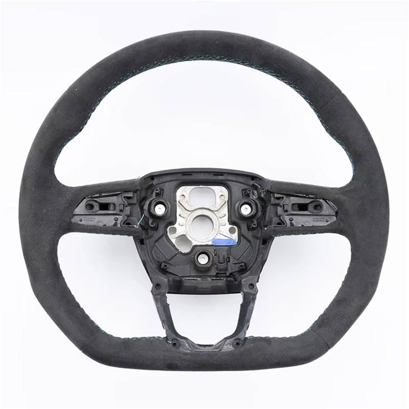 GYTTAK Sportlenkräder Kompatibel Mit Für Q5 SQ5 RSQ5 2017 2018 2019 2020 2021 2022. Sportlenkrad Mit Flacher Unterseite, Vollperforiert, Halbperforiert.(No Logo with Hole) von GYTTAK