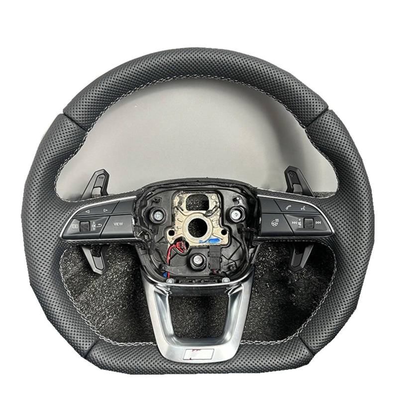 GYTTAK Sportlenkräder Kompatibel Mit Für Q5L Q5 S5 RS5 Lenkräder Montage Beheizte Lenkradmodifikation Innenraum Autozubehör(RS Logo) von GYTTAK
