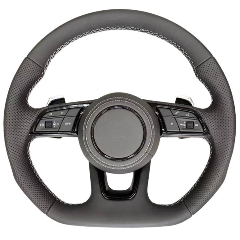 GYTTAK Sportlenkräder Kompatibel Mit Für TT 2008 2009 2010 2011 2012 2013 2014 Für R8 Q3 Q5 Q7 Flachboden-Lenkrad-Kampagnenmontage Innenausstattung Autoteile(with Paddles 2) von GYTTAK