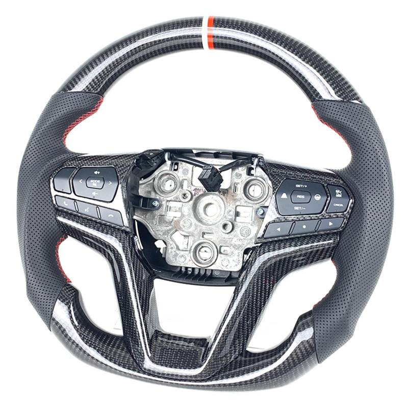 GYTTAK Sportlenkräder Kompatibel Mit Isuzu Für D-MAX Für Mu-X 2013–2018 Für D-Max Für MU-X III 2020 2021 2022 2023 Sportlenkrad Autoinnenausstattung(Size 2 with Heating) von GYTTAK