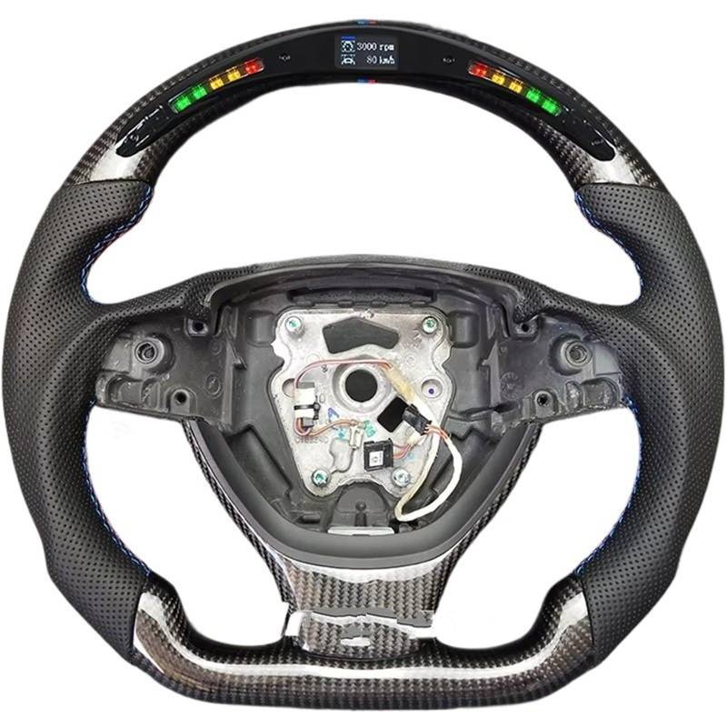 GYTTAK Sportlenkräder Kompatibel Mit M F10 F11 Für Touring F07 F12 F13 F06 F01 F02 Für M5 535 2012 2013 Carbonfaser-Rennlenkrad Autozubehör(with Paddles Hole) von GYTTAK