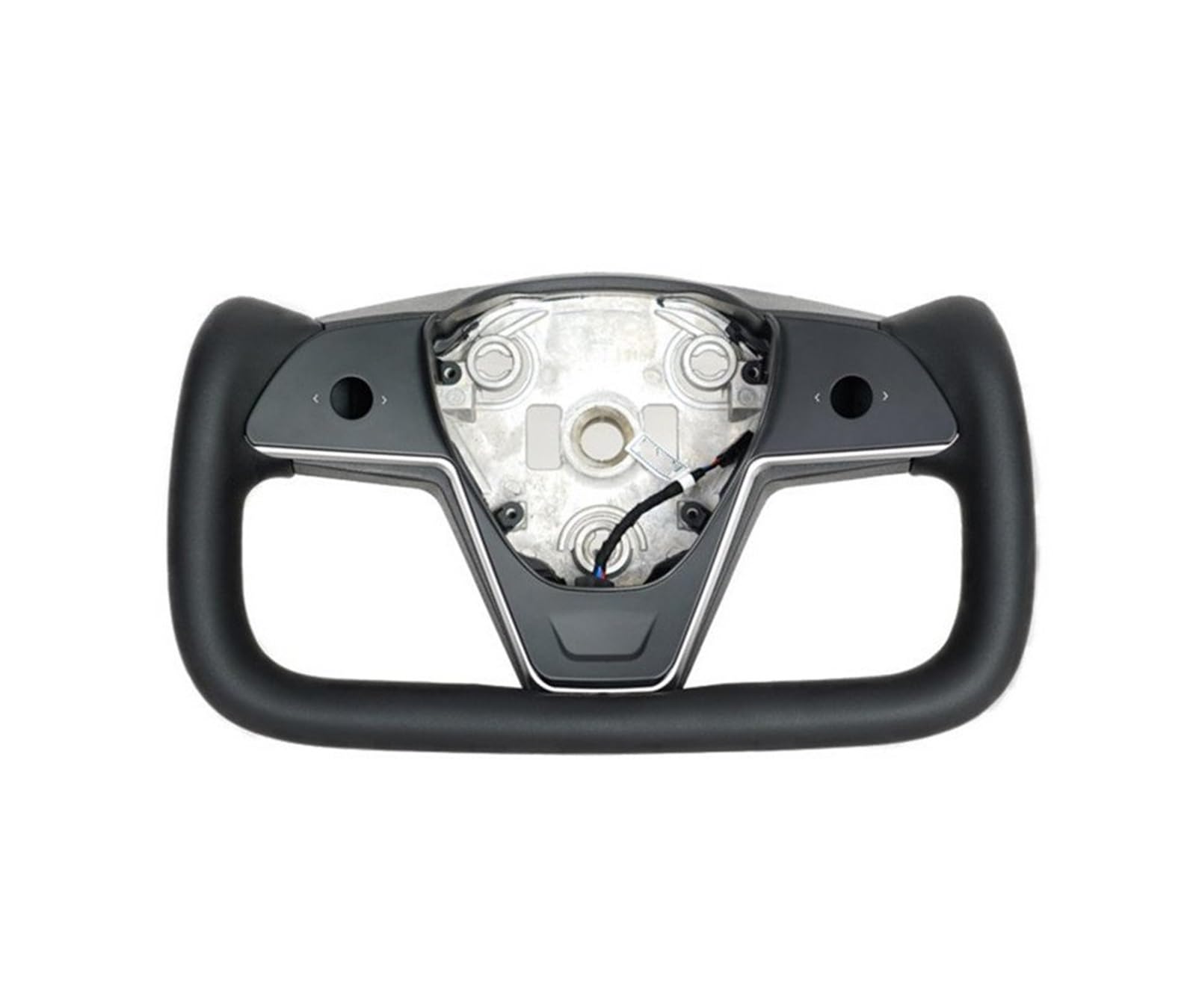 GYTTAK Sportlenkräder Kompatibel Mit Tesla Für Model 3 2017 2018 2019 2020 2021 2022 2023 Jochgriff 3.0 Version Lenkradbaugruppe Mit Heizung Frontverkleidung Rennteile(Black) von GYTTAK