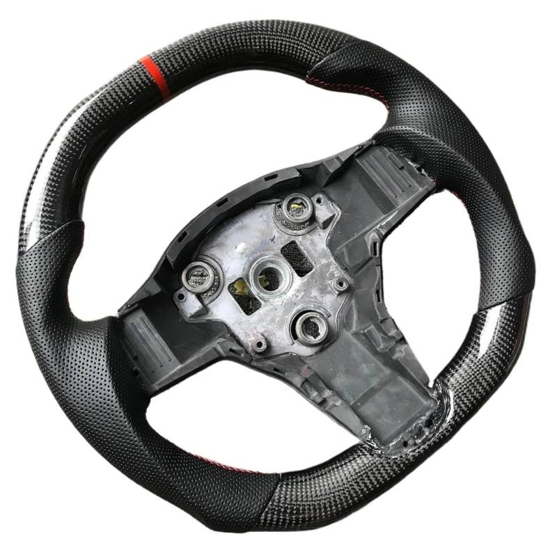 GYTTAK Sportlenkräder Kompatibel Mit Tesla Für Model 3 2017 2018 2019 2020 Für Model Y Carbonfaser-Lenkrad Autozubehör Anpassen Der Abdeckungsverkleidung Keine Heizung(Style 1) von GYTTAK
