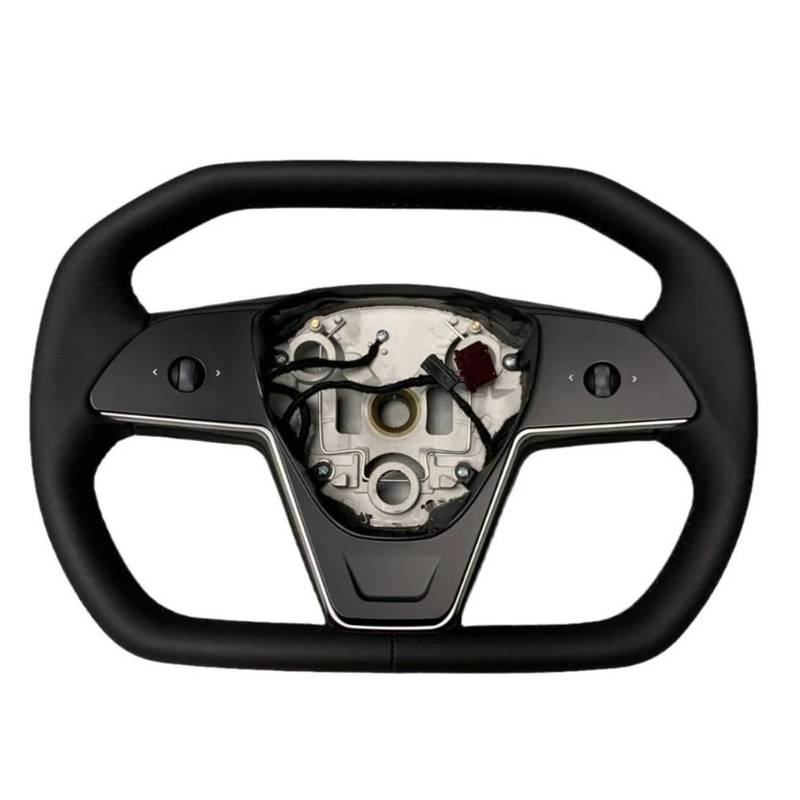 GYTTAK Sportlenkräder Kompatibel Mit Tesla Für Model 3 Für Model Y 2016 2017 2018 2019 2020 2021 2022 2023 Autolenkrad-Jochlenkrad Mit Heizfunktion von GYTTAK