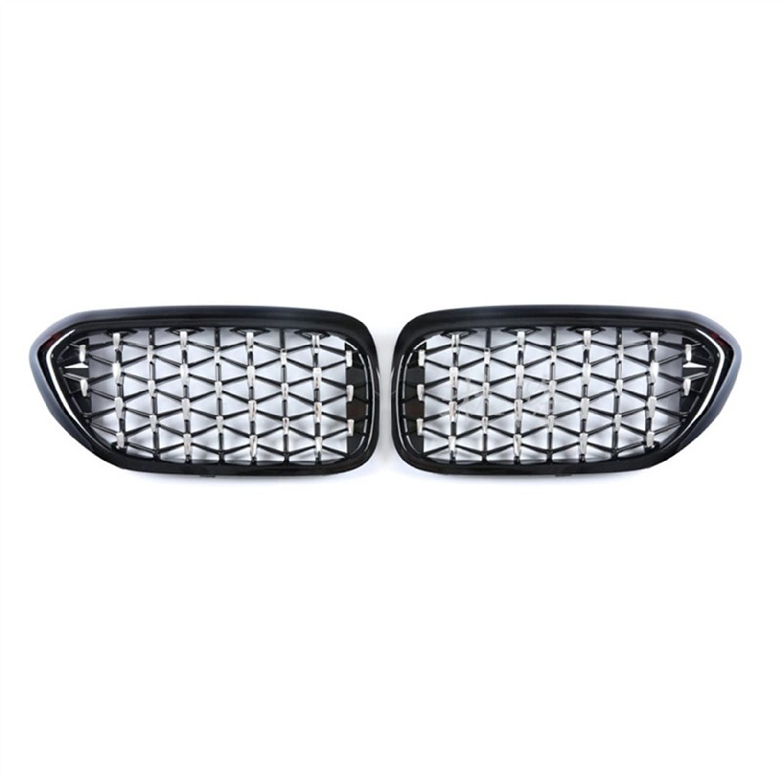 NierenGrill Kompatibel Mit 5er Für G30 G38 2018 2019 2020 Nierengitter Lufteinlass Grill Auto Frontgitter Stoßstange Haube Obere Gitterabdeckung(Black Silver) von GYTTAK
