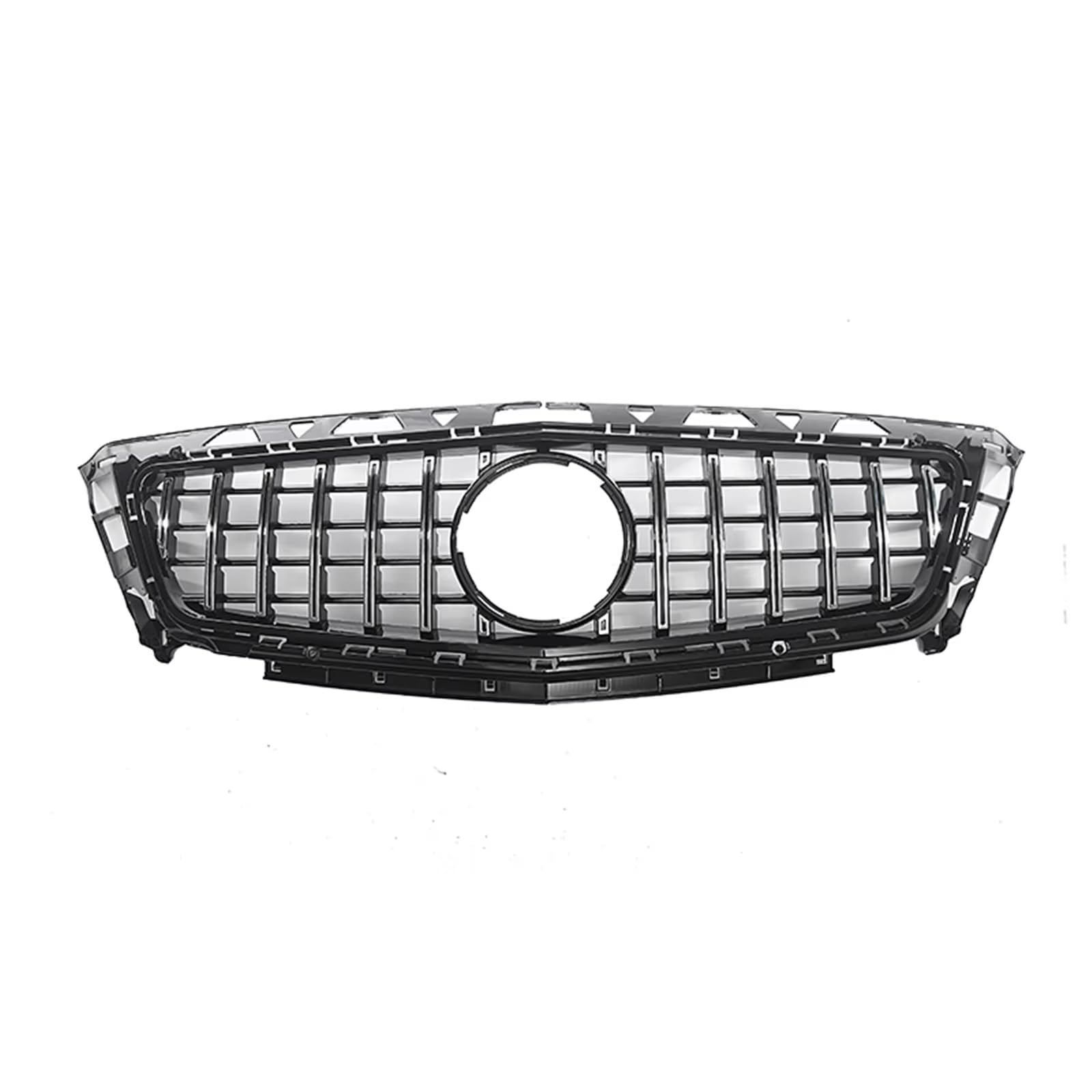 NierenGrill Kompatibel Mit Benz Für W218 CLS63 CLS63 Für AMG 2012 2013 2014 Auto-Frontgrill GT-Stil Grill Obere Stoßstangenhaube Mesh Grid Grill Autoteile(Silver) von GYTTAK