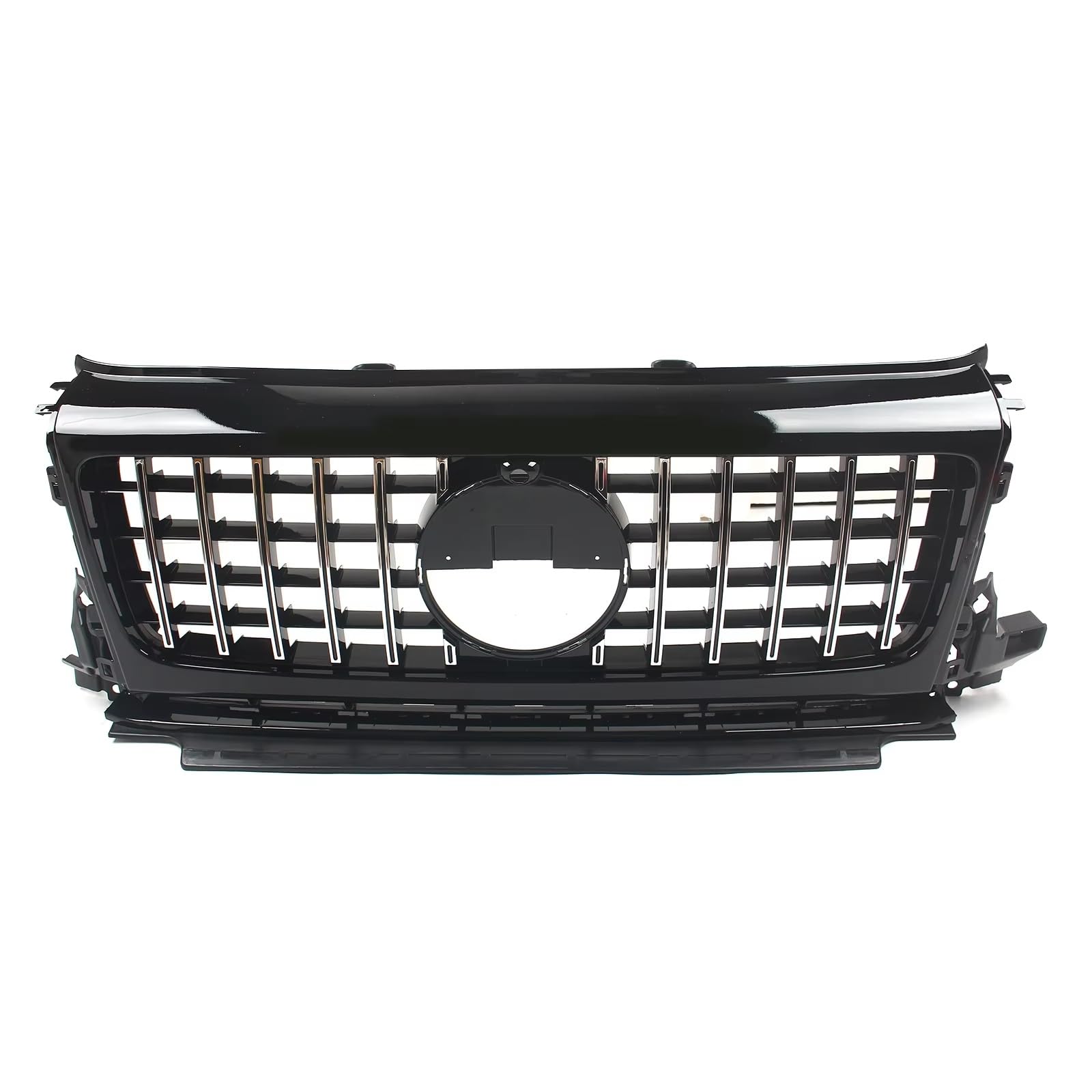 NierenGrill Kompatibel Mit Benz Für W464 G63 Für AMG 2019 2020 2021 2022 2023 Autozubehör Frontstoßstange Oberer Grill Renngrill Außenteil(Silver) von GYTTAK