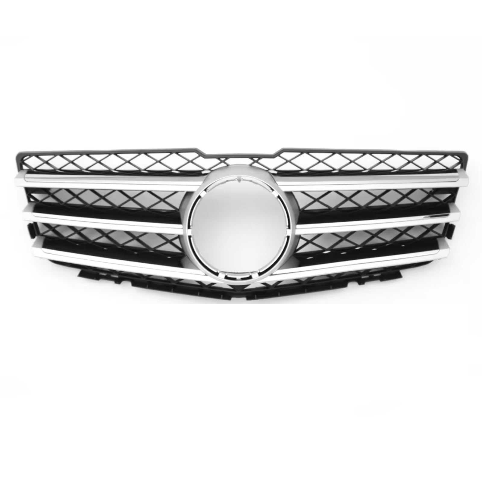 NierenGrill Kompatibel Mit Benz Für X204 2008 2009 2010 2011 2012 Für GLK280 GLK300 GLK350 Auto-Frontstoßstangengitter Im GTR-Stil(FCL3-Silver) von GYTTAK