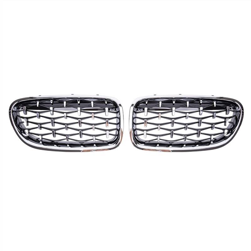 NierenGrill Kompatibel Mit F10 F18 520 523 525 2010 2011 2012 2013 2014 2015 2016 2017 Auto Frontstoßstange Gitter Nierengrill Stoßstange Haubengitter Lufteinlass Grill(All Silver) von GYTTAK