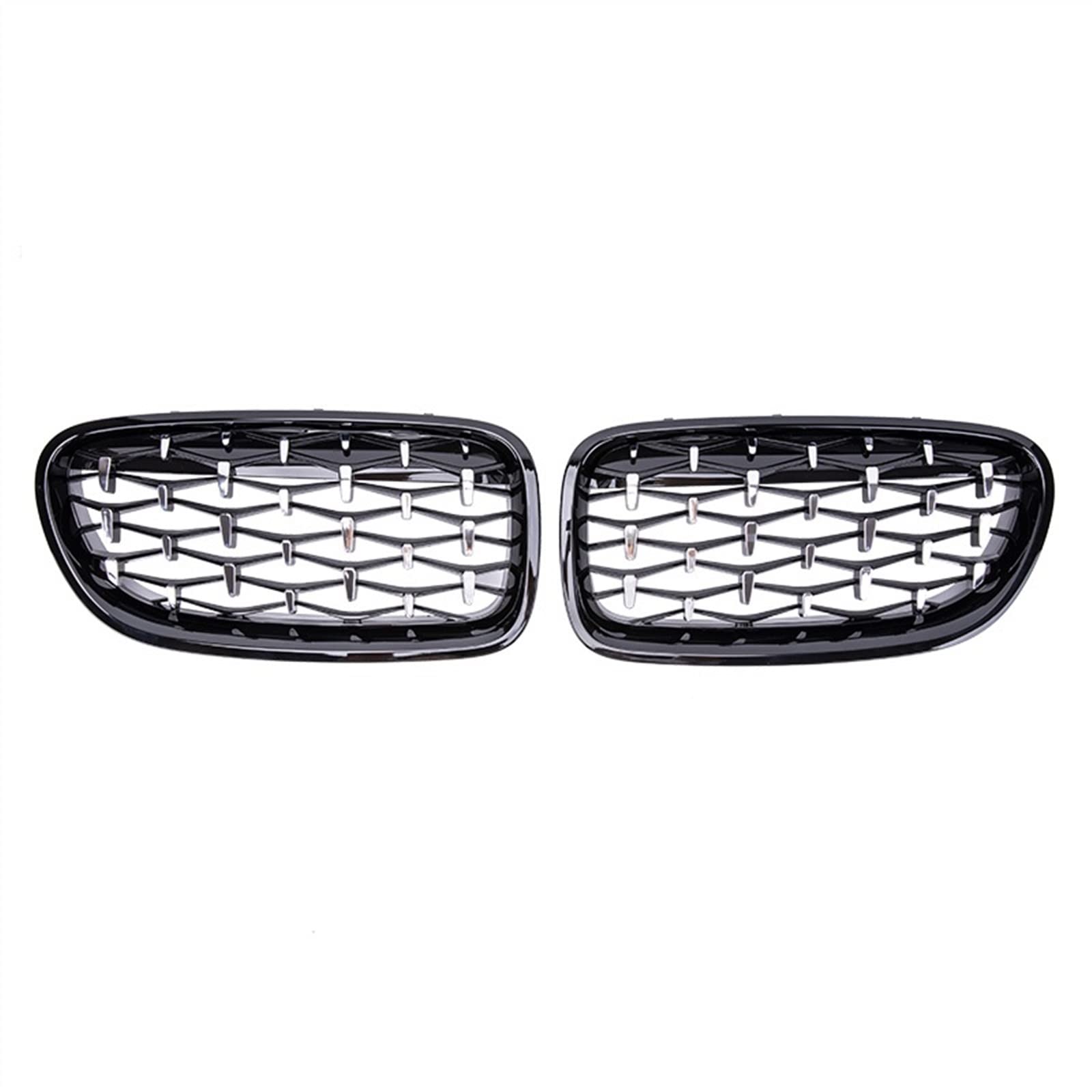 NierenGrill Kompatibel Mit F10 F18 520 523 525 2010 2011 2012 2013 2014 2015 2016 2017 Auto Frontstoßstange Gitter Nierengrill Stoßstange Haubengitter Lufteinlass Grill(Black and Silver) von GYTTAK