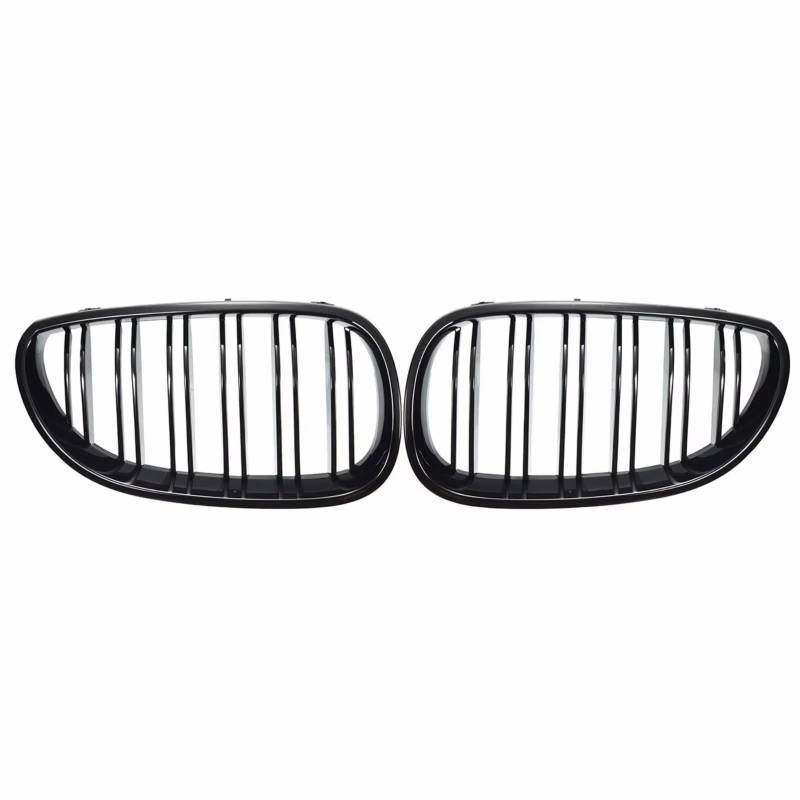 NierenGrill Kompatibel Mit Für E60 E61 M5 520I 535I 550I 2003–2010, Auto-Frontnieren-Stoßstangengrill, Glänzend Schwarzer Grill, Racing-Frontgrill 51137065701 von GYTTAK