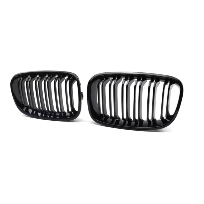 NierenGrill Kompatibel Mit Für F20 F21 2011 2012 2013 2014 1 Serie Auto Ersatz Auto Frontstoßstange Nierengitter Racing Grills Doppellamellengitter(Black) von GYTTAK