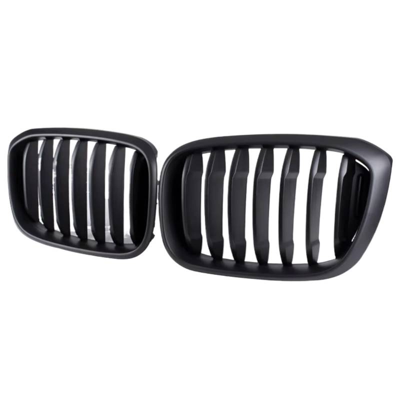 NierenGrill Kompatibel Mit Für X3 G01 G08 X4 G02 2018 2019 2020 2021 Auto-Front-Nieren-Stoßstangengrill, Glänzend Schwarz, Renngrills, Ersatz-Auto-Styling(Matte Black,1 Slat) von GYTTAK