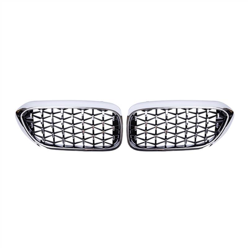 NierenGrill Kompatibel Mit G30 G31 G38 525i 528i 530i 2017 2018 2019 2020 Auto-Stoßstangenhaube Vorne Nierengitter Obergitter Abdeckung Lufteinlass Grill(All Silver) von GYTTAK