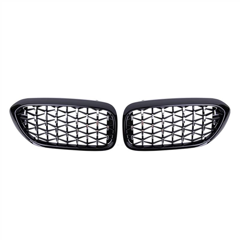 NierenGrill Kompatibel Mit G30 G31 G38 525i 528i 530i 540i 2017 2018 2019 2020 Front Kidney Grilla Car Grills Air Intake Grill Bumper Hood(Silver and Black) von GYTTAK