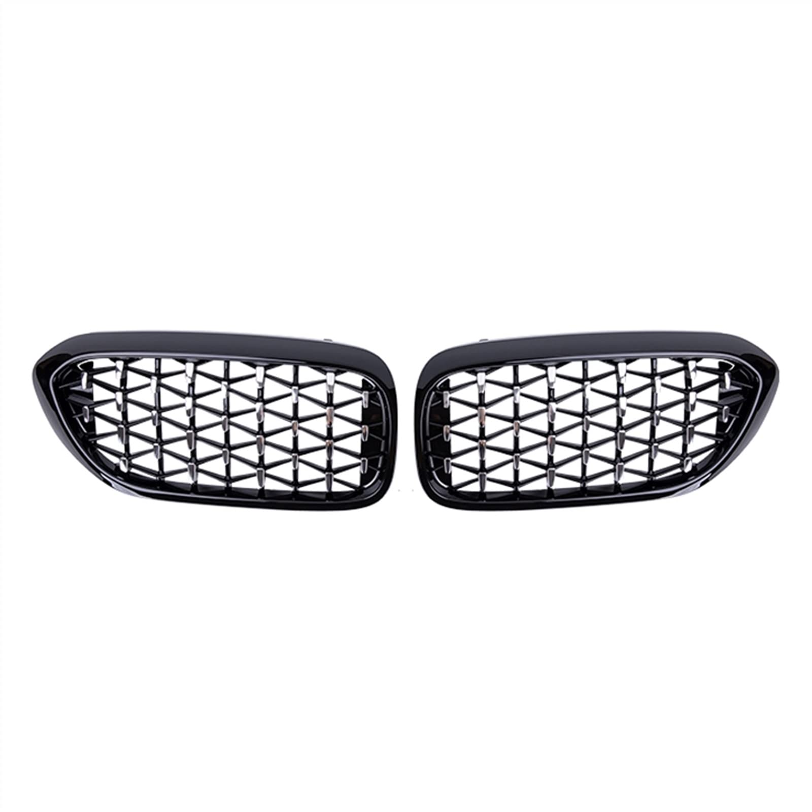 NierenGrill Kompatibel Mit G30 G31 G38 525i 528i 530i 540i 5er 2012 2013 2014 2015 2016 2017 2018 EIN Paar Nierengitter Frontstoßstange Grillhaube Oberer Grill(Silver and Black) von GYTTAK
