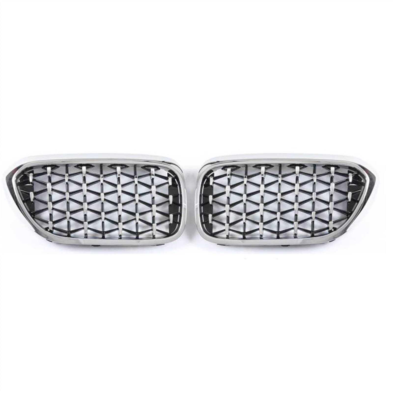 NierenGrill Kompatibel Mit G30 G38 2018 2019 2020 Auto-Snap-on-Stoßstangenhaube, Oberer Kühlergrill, Vordere Nierengitter, Lufteinlassgitter(Full Silver) von GYTTAK