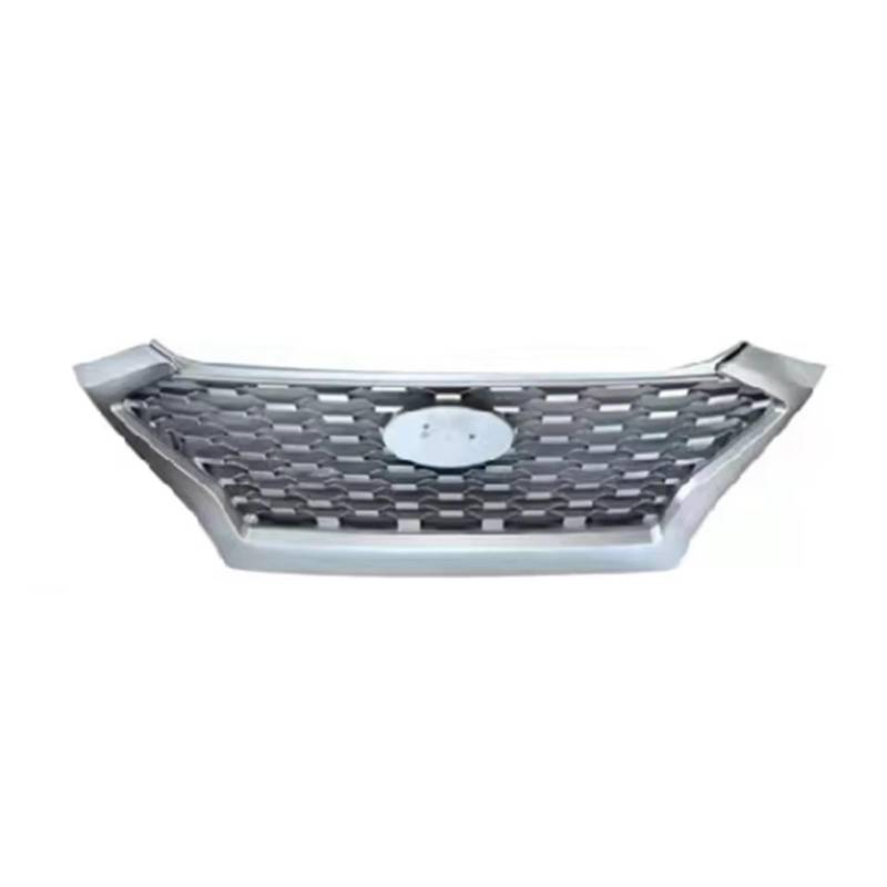 NierenGrill Kompatibel Mit Hyundai Für Tucson 2019 2020 Auto Frontstoßstangengrill Schwarz Glanz Racing Grill Auto Oberer Einlass Grills Haube Mesh Grid Grille(Silver) von GYTTAK