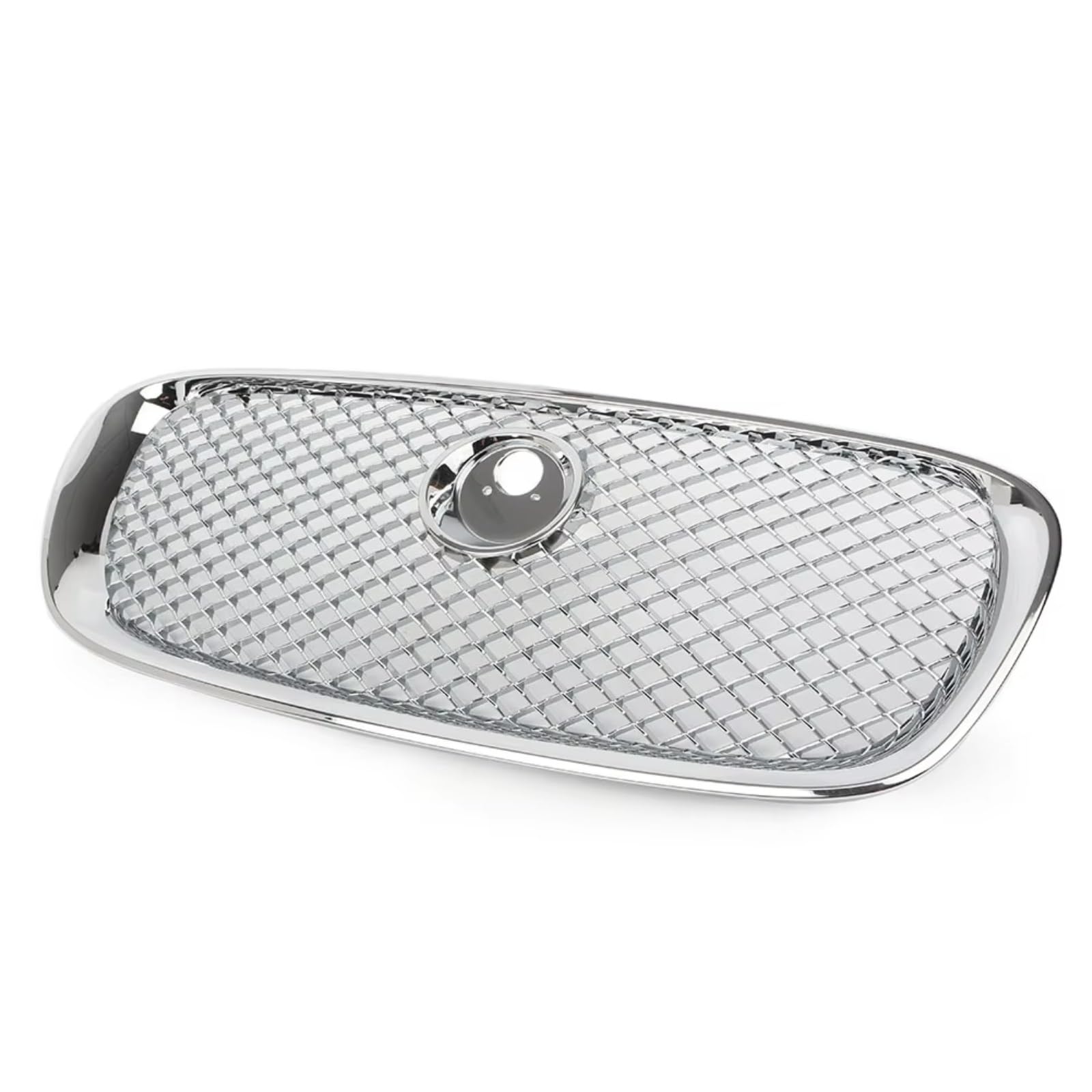 NierenGrill Kompatibel Mit Jaguar Für X250 XF XFR XFRS 2008 2009 2010 2011 Auto Front Upper Bumper Grille Kühler Mesh Grill Racing Grille Kühler Abdeckung(Silver) von GYTTAK