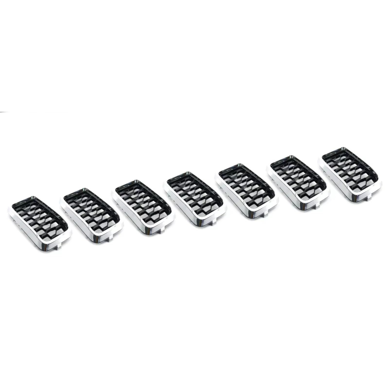 NierenGrill Kompatibel Mit Jeep Für Grand Für Cherokee 2017 2018 2019 2020 2021 68317863AA Auto Kühlergrill Waben Stil Mesh Grille Einsatz Abdeckung Trim(Chrome) von GYTTAK