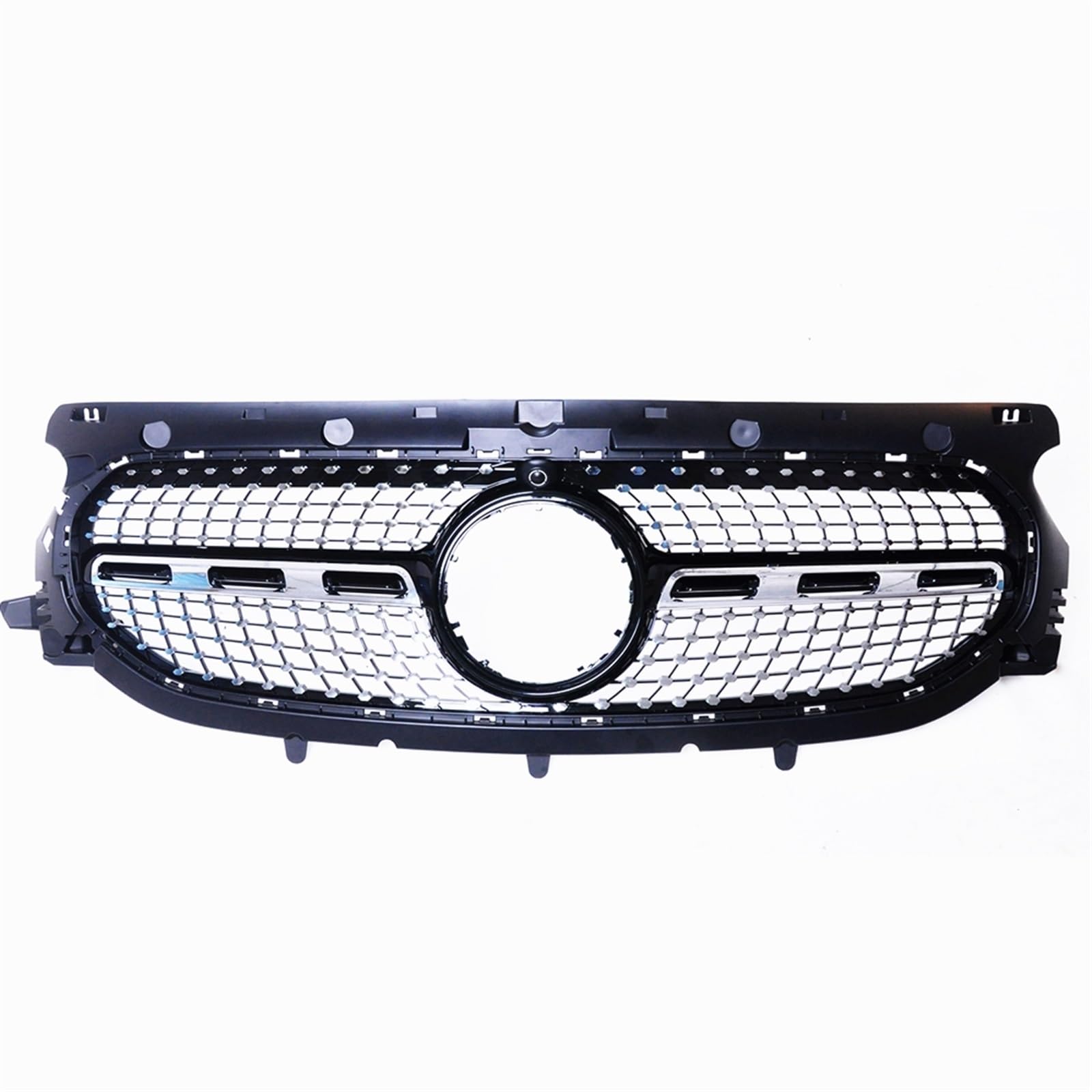 NierenGrill Kompatibel Mit Mercedes Für Benz Für GLA250 H247 GLA45 GLA35 GLA-Klasse 2020 2021 Lüftungsgitter, Auto-Oberstoßstangenhaube, Netz-Kühler-Frontgrill(Black) von GYTTAK