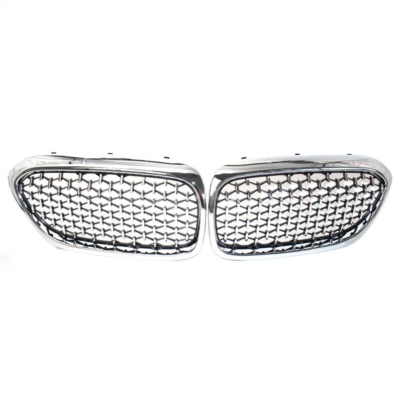 NierenGrill Kompatibel mit G30 G31 M5 2016 2017 2018 2019 Auto Lufteinlass Grill Stoßstange Haube Front Nierengitter Obere Grillabdeckung(Silver) von GYTTAK