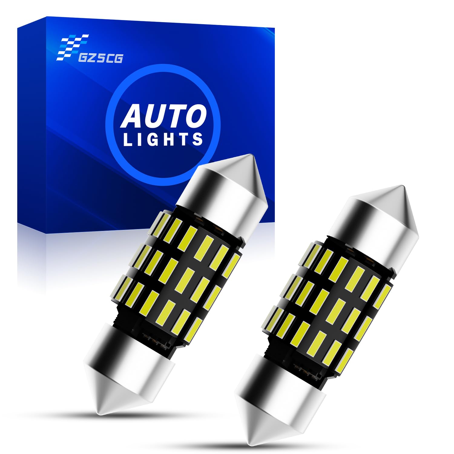 GZ5CG 31MM Soffitte Auto-Innenraumleuchten 3014 27 SMD 300LM 6500K Gleichstrom 12/24V 2 Stück von GZ5CG