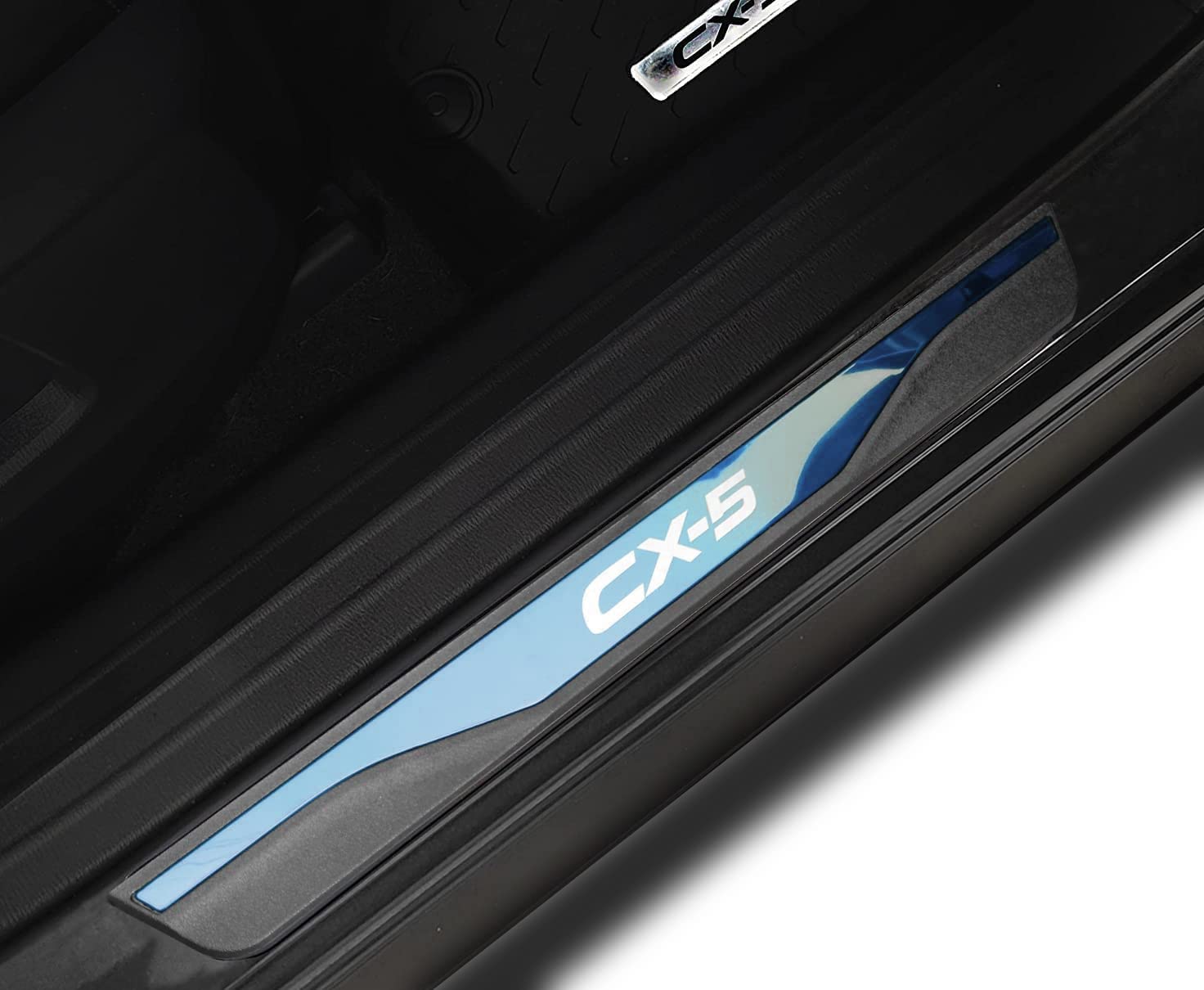 GZBFTDH Auto Einstiegsleisten Schutz für Mazda CX-5 CX5 2013-2023 Zubehör Teile mit ABS Kunststoff Tür Einstiegsschutz Platte Zierleiste Abdeckung, blau von GZBFTDH