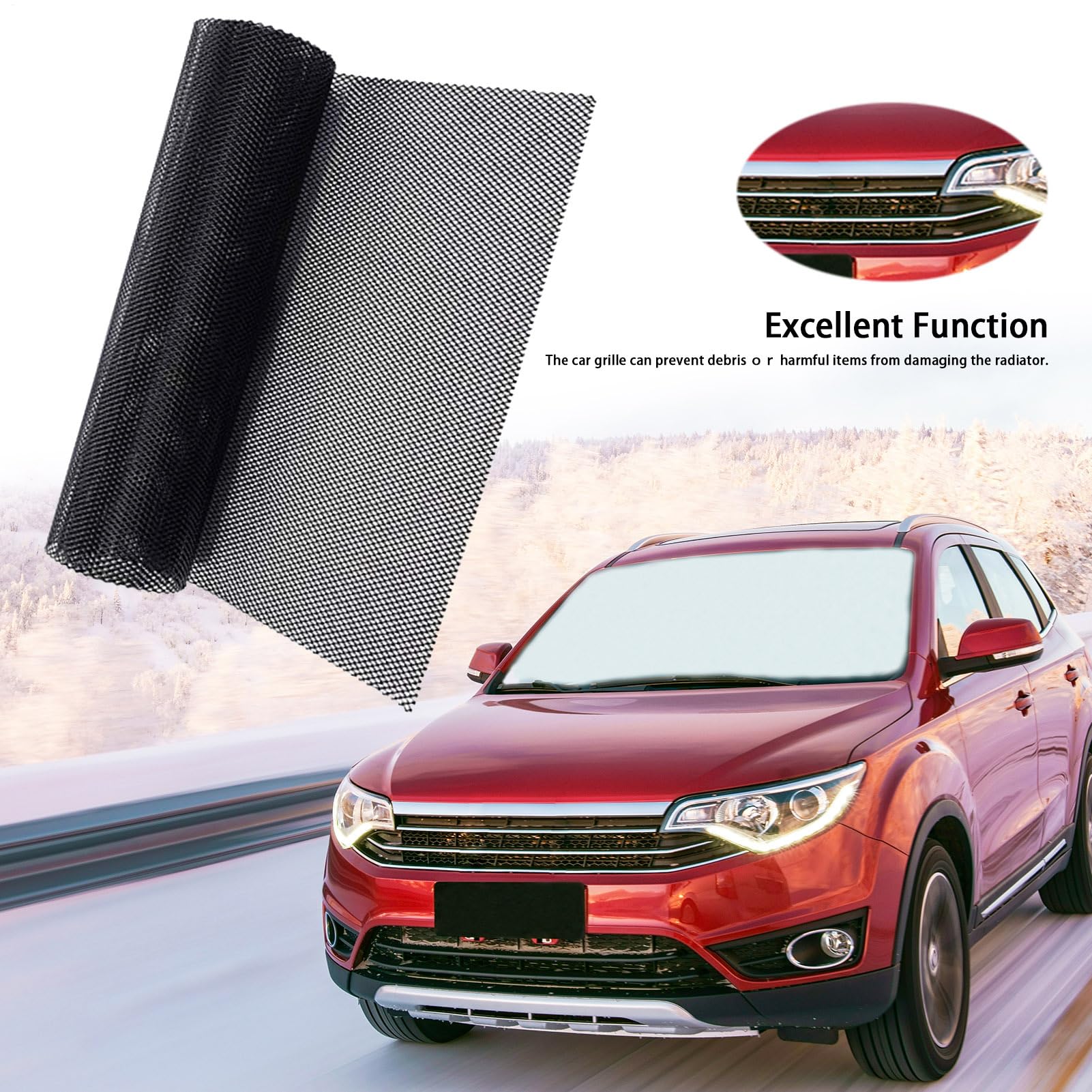 Grillgitter | Auto Grillnetz-Rolle | Aluminiumlegierung 102X33Cm Schneidbarer Frontschutz Für Auto Stoßstange Motorhaube LKW Luftführung Spoiler Grillgitter | Auto Grillnetz-Rolle | Aluminiumlegierung 102X33Cm Schneidbarer Frontschutz Für Auto Stoßstange Motorhaube LKW Luftführung Spoiler von GZBMEZS