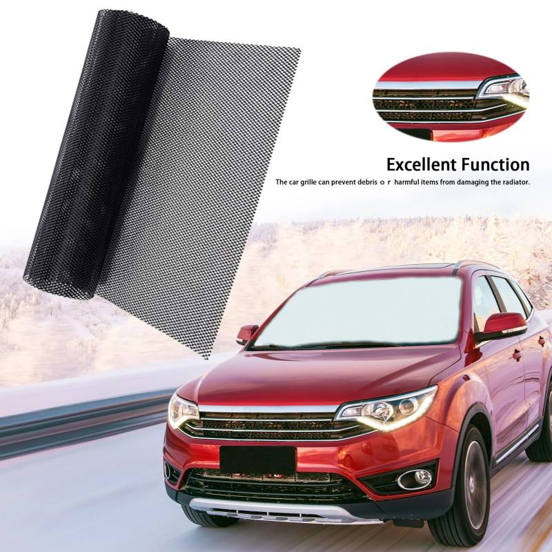 Grillgitter | Auto Grillnetz-Rolle | Aluminiumlegierung 102X33Cm Schneidbarer Frontschutz Für Auto Stoßstange Motorhaube LKW Luftführung Spoiler von GZBMEZS