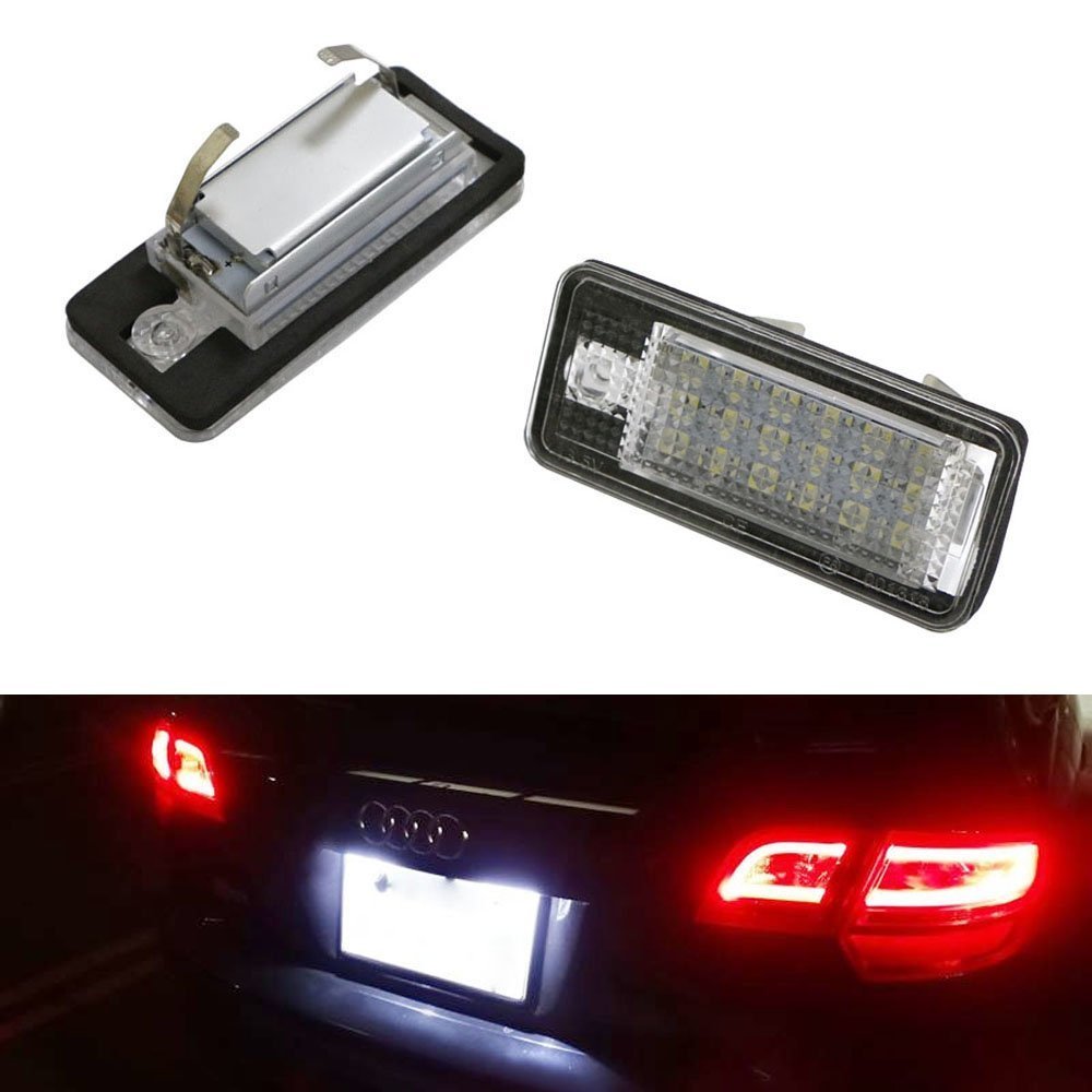 GZCRDZ 2 x 18 LED Auto Kennzeichenbeleuchtung Lampen birne für A3 S3 A4 S4 B6 A6 S6 A8 S8 Q7 von GZCRDZ