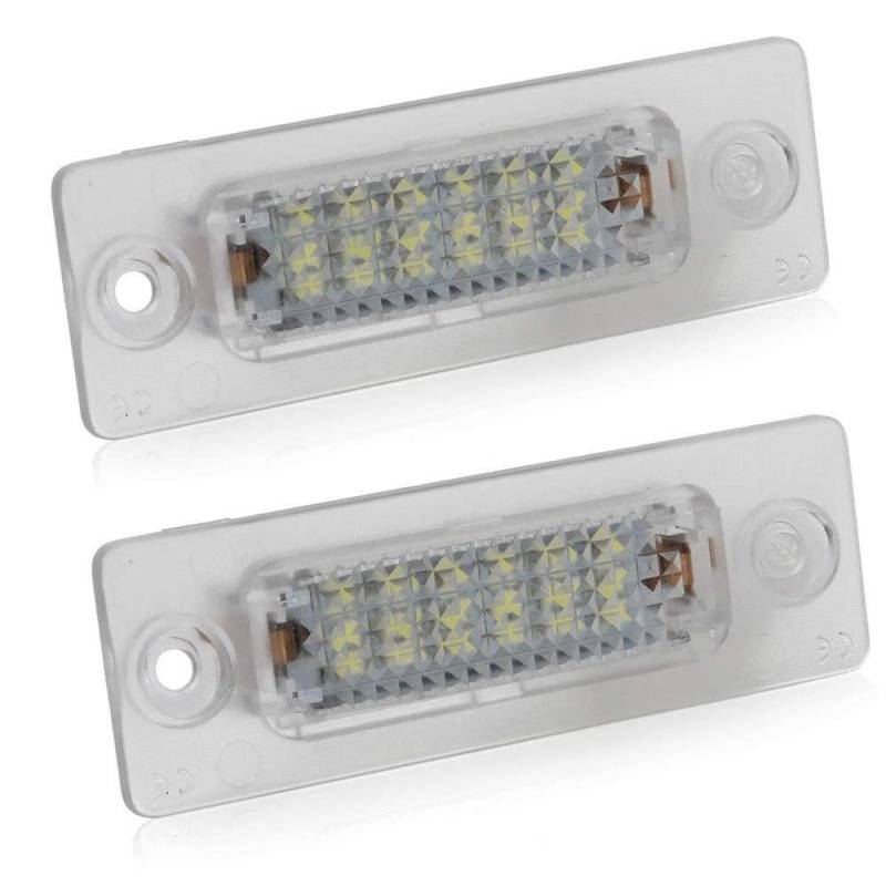 GZCRDZ 2 x wasserdichte Kfz-LED-Nummernschildbeleuchtung für Jetta 5 MKV Passat Touran 12 V ohne Fehler - weiß von GZCRDZ