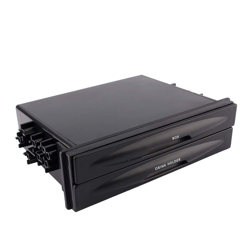 Auto-Aufbewahrungsbox, Auto-Organizer Kunststoff Schwarz Universal 175 mm x 125 mm x 45 mm für Automobile von GZD