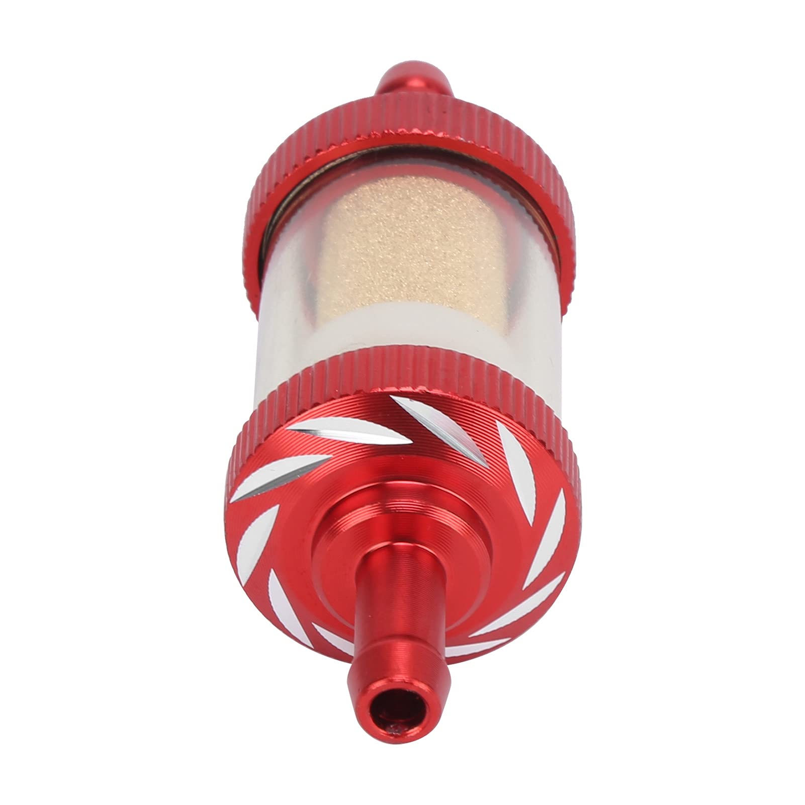 Motorrad Benzinfilter, Motorrad Kraftstofffilter Praktisch Langlebig für 6mm Durchmesser Motorräder(rot) von GZD