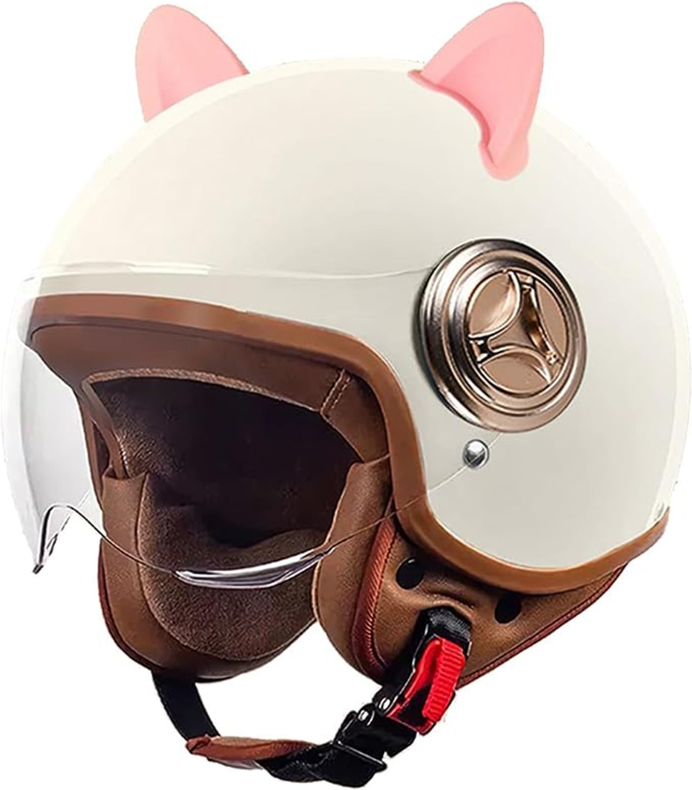 GZEZHA Kinder Motorradhelm Roller Helm Jethelm Mit Sonnenblende, Mädchen Rollerhelm Junge Mofa Helm, 54-61Cm, Für 5 Jahre - 12 Jahre Kid G,54-61cm von GZEZHA