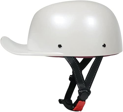 Motorrad-Straßen-Retro-Helm, DOT, ECE-Geprüft, Vintage-Jet-Helm Mit Offenem Gesicht, Für Herren Und Damen, Baseballkappe, Halber Helm, Moped-Roller, Baseball-Helme H,L(57-58 cm) von GZEZHA