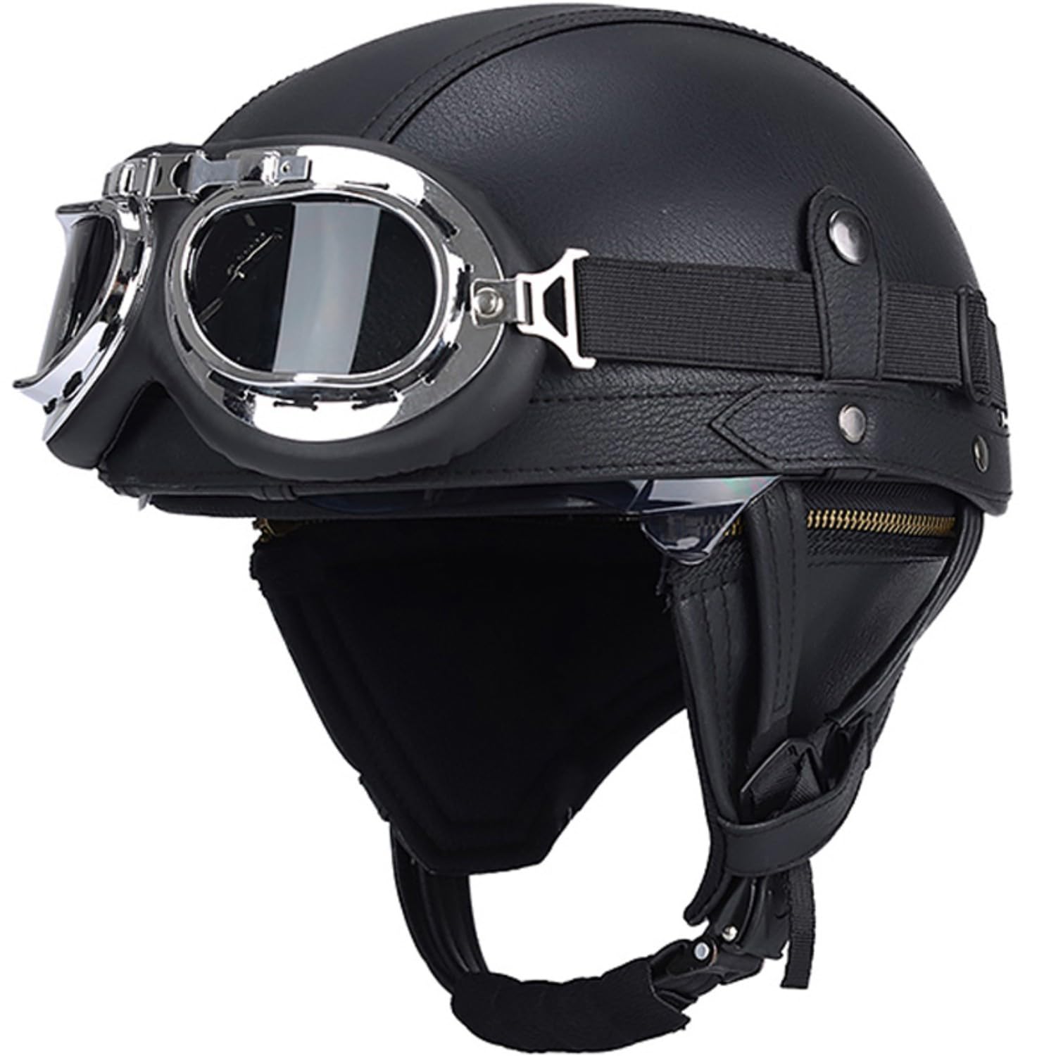 Retro-Motorradhelm, ECE-Zugelassene Helme Mit UV-Visier-Brille, Straßenradfahrer, Roller, Moped-Helm, Vintage-ATV-Motorrad-Halbhelm, Offener Motorradhelm A,L=58-59CM Retro-Motorradhelm, ECE-Zugelassene Helme Mit UV-Visier-Brille, Straßenradfahrer, Roller, Moped-Helm, Vintage-ATV-Motorrad-Halbhelm, Offener Motorradhelm A,L=58-59CM von GZEZHA