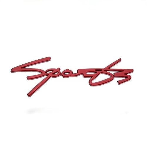 Auto Aufkleber für Porsche Cayenne,Metall Selbstklebend Logo Emblem Badge Aufkleber Benutzerdefinierte Metall Buchstaben Decal Wetterfest und UV-beständig Auto Zubehör,Red von GZLYLY