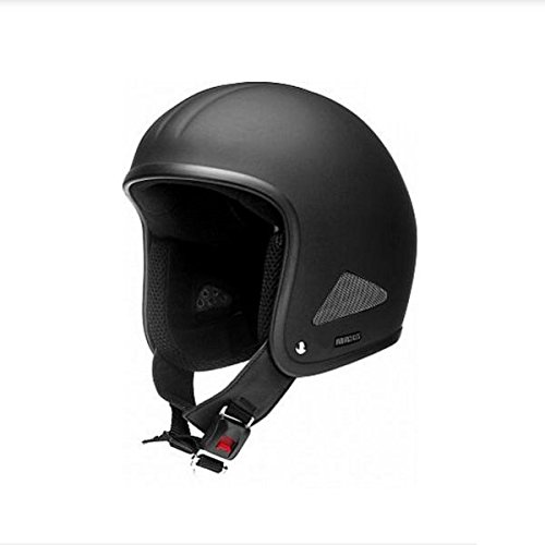 Helm Jet klein leicht schwarz matt Stil Motorrad Bobber Custom Cafe Racer L schwarz von GZM